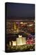 Night Aerial Cityscape of Downtown Las Vegas, Nevada-David Wall-Premier Image Canvas