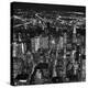Night aerial view of midtown Manhattan-Cameron Davidson-Stretched Canvas