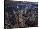 Night aerial view of the Financial District, NYC-Cameron Davidson-Stretched Canvas