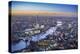 Night Aerial View of the Shard, River Thames, Tower Bridge and City of London, London, England-Jon Arnold-Premier Image Canvas