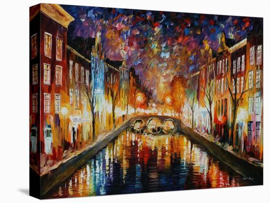 Night Amsterdam-Leonid Afremov-Stretched Canvas