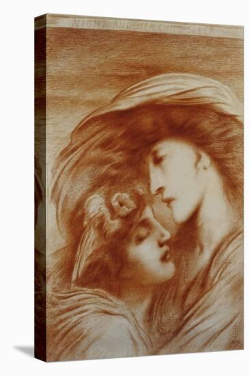 Night and Her Child Sleep, 1892 (Red Chalk on Paper)-Simeon Solomon-Premier Image Canvas