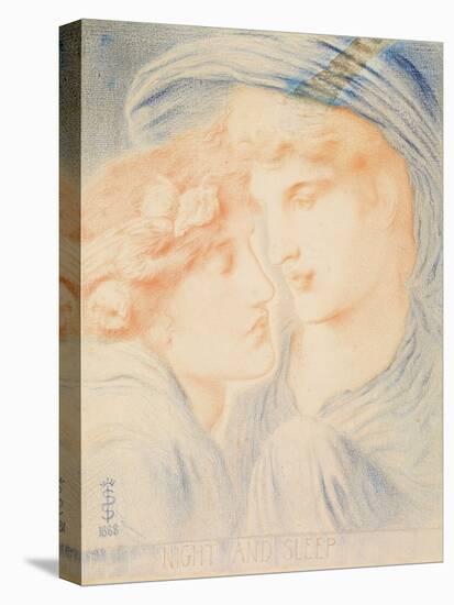 Night and Sleep, 1888 (Pastel on Paper)-Simeon Solomon-Premier Image Canvas