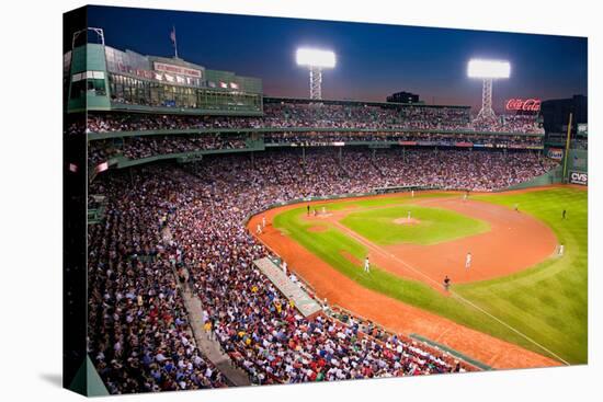 Night baseball game at historic Fenway Park, Boston Red Sox, Boston, Ma., USA, May 20, 2010, Red...-null-Premier Image Canvas