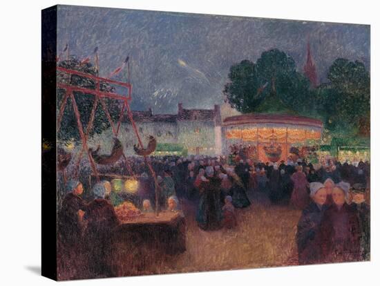 Night Fair at Saint-Pol-De-Léon, Ca 1896-Ferdinand Loyen du Puigaudeau-Premier Image Canvas