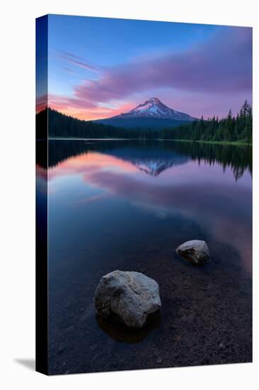 Night Falls at Trillium Lake Reflection, Summer Mount Hood Oregon-Vincent James-Premier Image Canvas