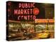 Night lights of Pike Place Market in Seattle, Washington, USA-Janis Miglavs-Premier Image Canvas