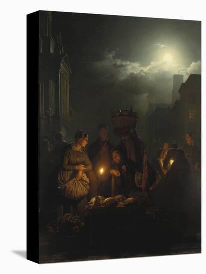 Night Market in Antwerp-Petrus van Schendel-Premier Image Canvas