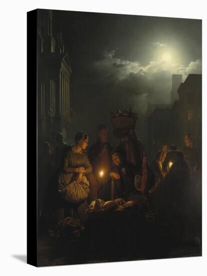 Night Market in Antwerp-Petrus van Schendel-Premier Image Canvas