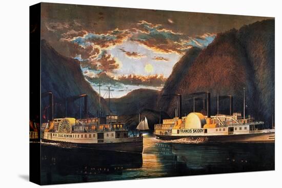 Night on the Hudson, 1864-Currier & Ives-Premier Image Canvas