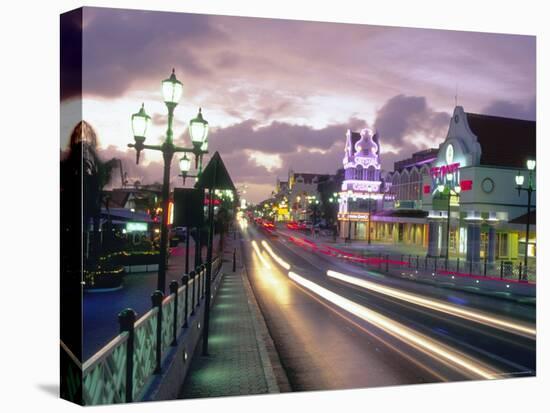 Night Scene of Oranjestad, Aruba, Caribbean-Robin Hill-Premier Image Canvas