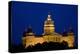 Night shot of Iowa State Capital and dome, Des Moines, Iowa-null-Premier Image Canvas