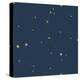 Night Sky Navy and Gold Pattern 05A-Sara Zieve Miller-Stretched Canvas