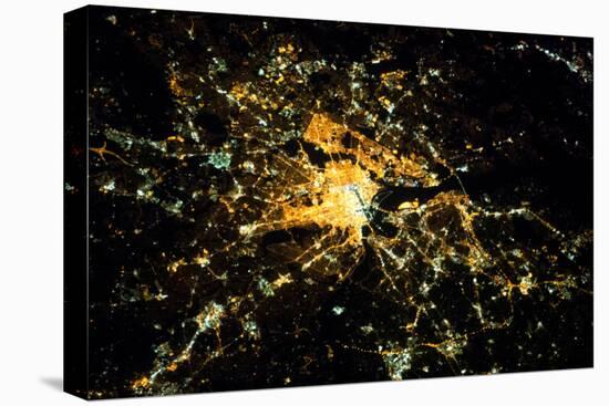 Night time satellite image of Washington DC, USA-null-Premier Image Canvas