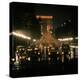 Night Time Traffic Streaming Down the Champs Elysees with the Arc de Triomphe in Background-Ralph Crane-Premier Image Canvas