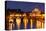 Night View at St. Peter's Cathedral in Rome, Italy-whitewizzard-Premier Image Canvas