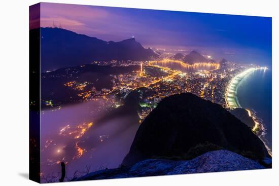 Night View from Morro Dois Irmaos in Rio De Janeiro, Brazil-Vitor Marigo-Premier Image Canvas