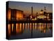 Night View of Albert Dock and the "Three Graces," Liverpool, United Kingdom-Glenn Beanland-Premier Image Canvas