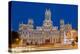 Night View of Cibeles Palace, Plaza De Cibeles, Madrid, Comunidad De Madrid, Spain-Stefano Politi Markovina-Premier Image Canvas