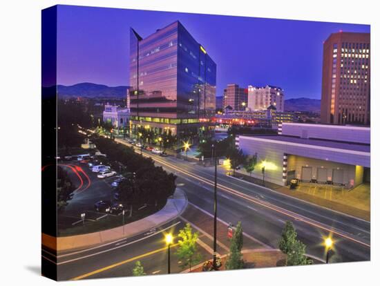 Night View of Downtown Boise, Idaho, USA-Chuck Haney-Premier Image Canvas