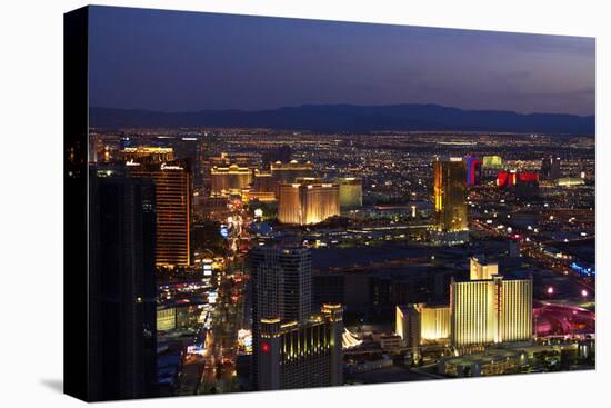 Night View of Las Vegas from Stratosphere Tower, Nevada-David Wall-Premier Image Canvas