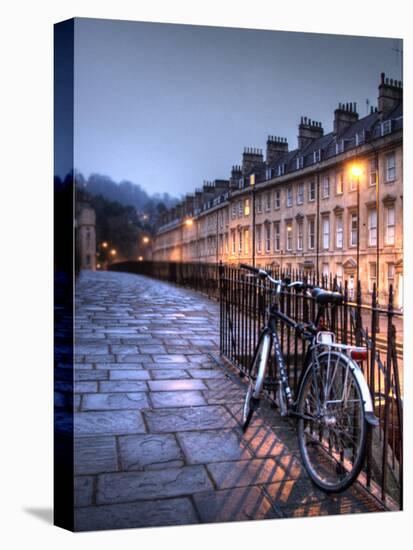 Night Winter Street Scene in Bath, Somerset, England-Tim Kahane-Premier Image Canvas