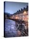 Night Winter Street Scene in Bath, Somerset, England-Tim Kahane-Premier Image Canvas