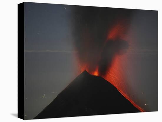 Nighttime Lava Eruption of Fuego Volcano, Antigua, Guatemala-Stocktrek Images-Premier Image Canvas