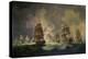 Nighttime Naval Battle Near St. Vincent (On January 16Th, 1780)-Thomas Luny-Premier Image Canvas