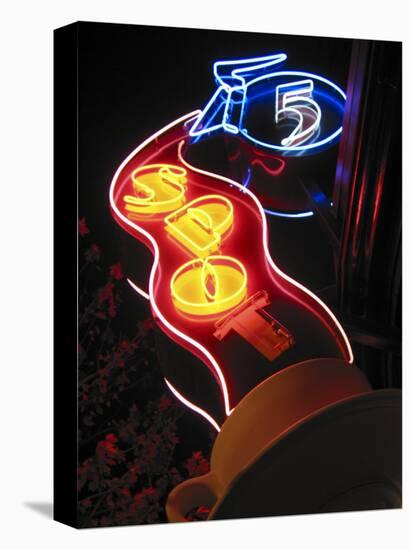 Nighttime Sign for 5 Spot Diner, Seattle, Washington, USA-Nancy & Steve Ross-Premier Image Canvas
