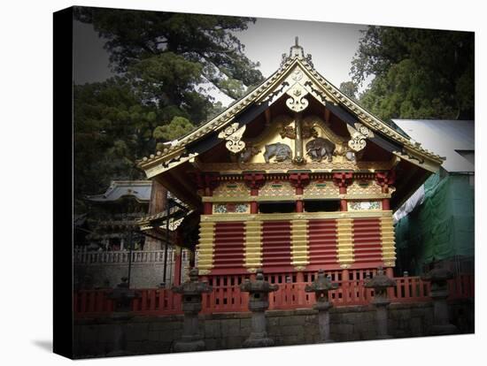 Nikko Architecture With Gold Roof-NaxArt-Stretched Canvas