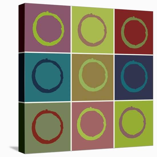 Nine Patch Circle & Colors-Ricki Mountain-Stretched Canvas