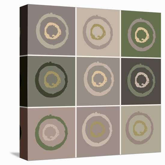 Nine Patch Circles In Circles-Ricki Mountain-Stretched Canvas