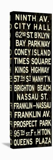 Ninth Av. Weathered Sign-null-Stretched Canvas
