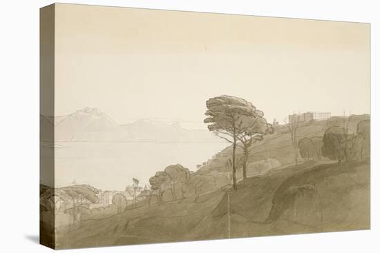 No.1621 View of the Bay of Naples and Mt. Lactarius, 1781 (W/C, Ink and Wash on Paper)-Francis Towne-Premier Image Canvas