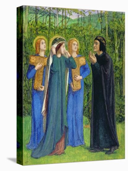 No.2292 the Salutation of Beatrice in Eden, 1850-54-Dante Gabriel Rossetti-Premier Image Canvas