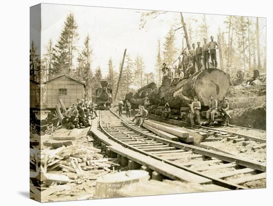 No. Camp, C.H. Clemons Logging Co, Melbourne, WA, 1918-Clark Kinsey-Premier Image Canvas