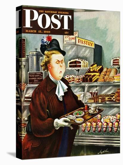 "NO Desserts," Saturday Evening Post Cover, March 12, 1949-Constantin Alajalov-Premier Image Canvas