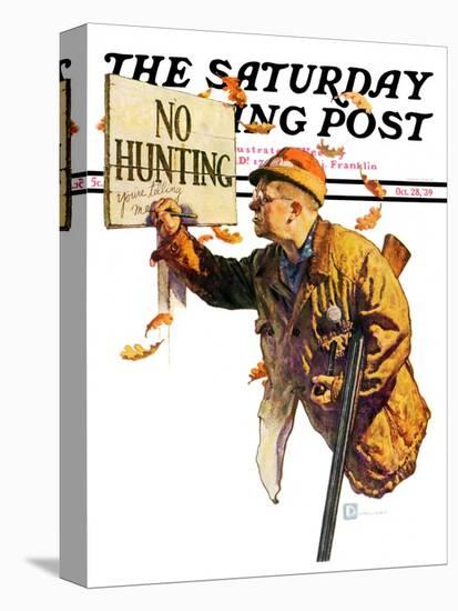 "'No Hunting'," Saturday Evening Post Cover, October 28, 1939-Douglas Crockwell-Premier Image Canvas