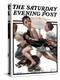 "No Swimming" Saturday Evening Post Cover, June 4,1921-Norman Rockwell-Premier Image Canvas