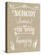 Nobody Leaves House Hungry Burlap Distress Treatment-Leslie Wing-Premier Image Canvas