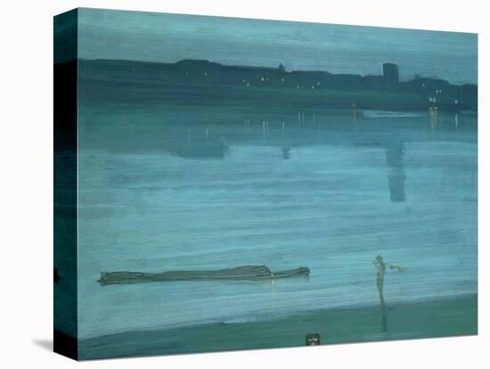 Nocturne, Blue and Silver: Chelsea, 1871-James Abbott McNeill Whistler-Premier Image Canvas
