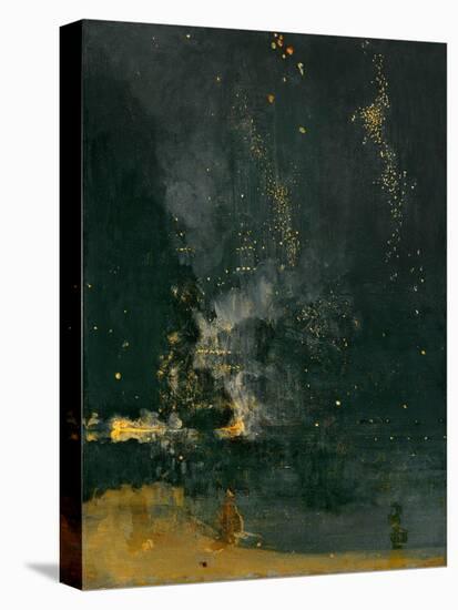 Nocturne in Black and Gold, the falling Rocket, 1875 (Oil on Panel)-James Abbott McNeill Whistler-Premier Image Canvas