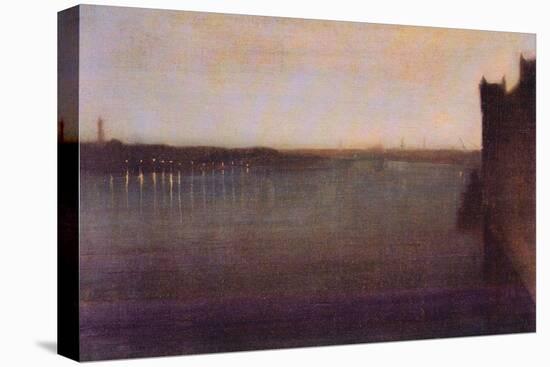 Nocturne In Gray and Gold, Westminster Bridge-James Abbott McNeill Whistler-Stretched Canvas