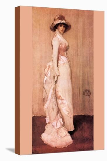 Nocturne In Pink and Gray, Portrait of Lady Meux-James Abbott McNeill Whistler-Stretched Canvas