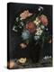 Noir Floral II-Megan Meagher-Stretched Canvas