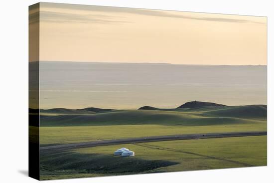 Nomadic camp and hills, Bayandalai district, South Gobi province, Mongolia, Central Asia, Asia-Francesco Vaninetti-Premier Image Canvas