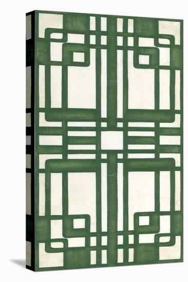 Non-Embellish Emerald Deco Panel II-Erica J. Vess-Stretched Canvas