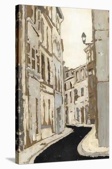 Non-Embellished Streets of Paris II-Megan Meagher-Stretched Canvas