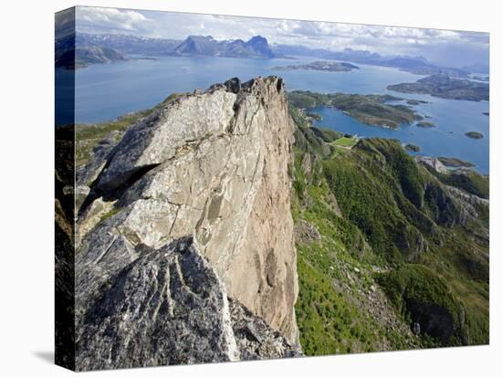 Nordland, Helgeland, Rodoy Island, View of the Surrounding Islands from the 400 Metre High Peak of -Mark Hannaford-Premier Image Canvas